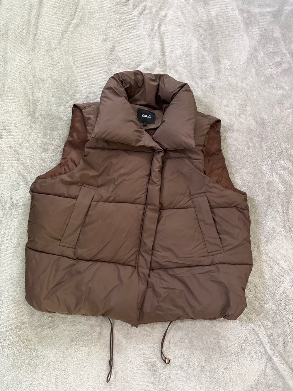 GoGG Brown Quilted Puffer Vest